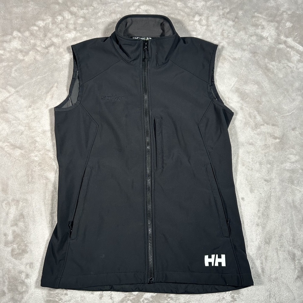 Helly Hansen Paramount Softshell Vest Mens Small Black Full Zip Jacket Stryker